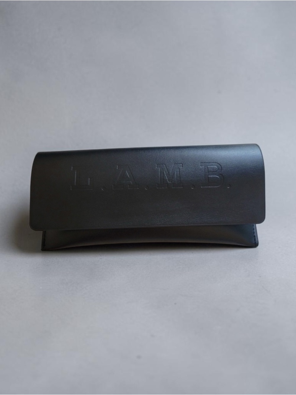 L.A.M.B. Black Embossed Leather Glasses Case